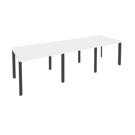 Стол переговорный Onix O.MP-PRG-3.1 2940x980x750 (Белый Бриллиант/Черный металл)