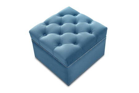 Пуф Marcele 400 (420x420x450) Голубой (Голубой)