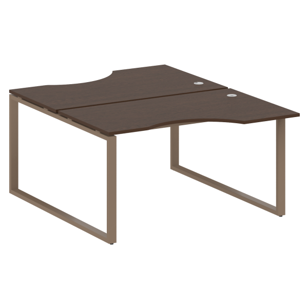 Рабочая станция криволинейная Metal System Style БО.РАС-СА-2.2 1400x1835x750 (Венге Цаво/Мокко металл)