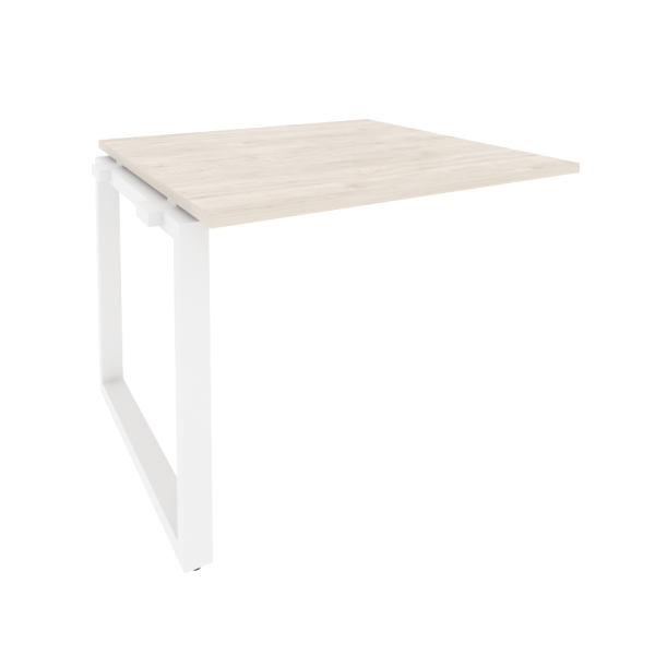Проходной наборный элемент переговорного стола Onix O.MO-NPRG-1 980x980x750 (Денвер Светлый/Белый Металл)