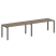 Рабочая станция на 2 раб.места Metal System Style БП.СМ-2.4 3200x720x750 (Дуб Наварра/Серый металл)