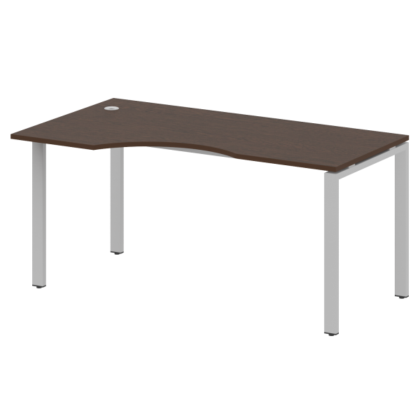 Стол криволинейный левый Metal System Style БП.СА-1 Л 1600x900x750 (Венге Цаво/Серый металл)