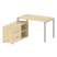 Рабочая станция с опорной тумбой левая Metal System Style БП.РС-СТС-2.2 Л 1300x1520x750 (Дуб Наварра/Серый металл)