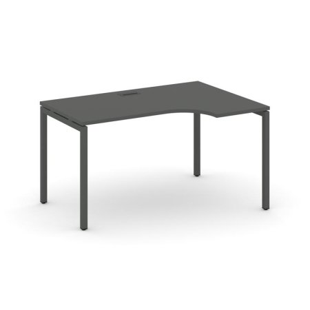 Стол рабочий эргономичный SN-4P.SPA-021(R) (1380х800/980х750) (Антрацит/Металл Антрацит)