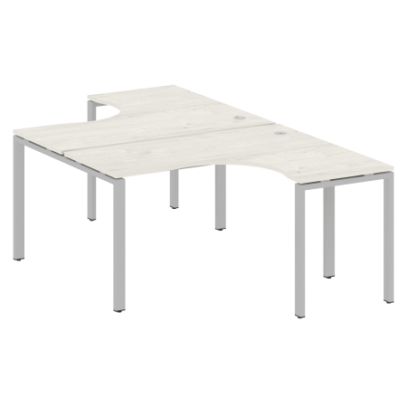 Рабочая станция криволинейная Metal System Style БП.РАС-СА-2.3 1400x2435x750 (Дуб Наварра/Серый металл)