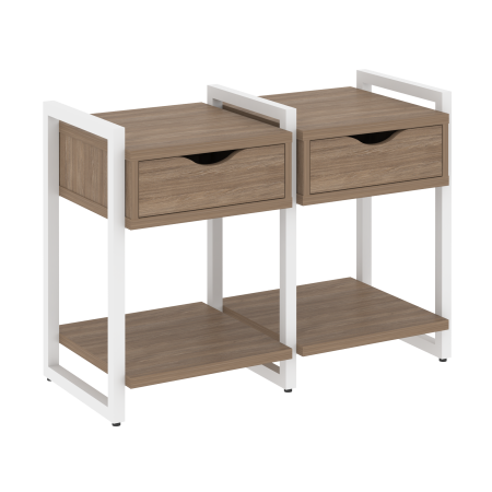 Тумба на регулируемых опорах наборная VR.L-TN-1.O 970x460x719 (Дуб Аризона/Белый металл)