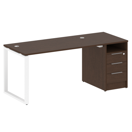 Рабочая станция Metal System Style БО.РС-СТП1.3 1812x720x750 (Венге Цаво/Белый металл)