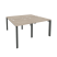 Рабочая станция на П-образном м/к Onix O.MP-D.RS-4.0.8 1560x1635x750 (Тиквуд Темный/Белый Металл)