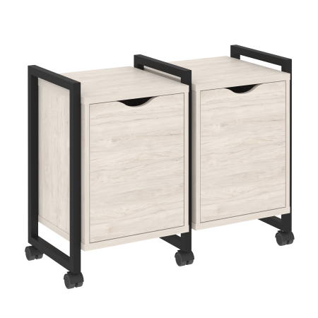 Тумба на колесных опорах наборная VR.L-TN-2.K 970x460x767 (Денвер Светлый/Черный металл)