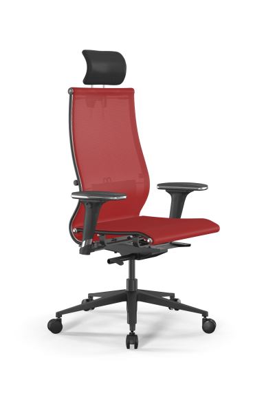 Кресло для руководителя Метта SynchroSit 10 B2-107D - T /Km00/Nb00/D32P/H3mL-2D(M23.B11.G19.W03) (Красный)