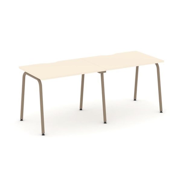 Рабочая станция 2 места ES.RS-2.1-VK (1960х730х750) (Сатин/Металл Латте)