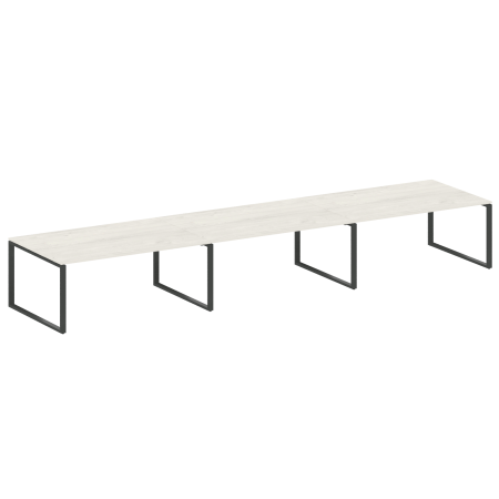 Переговорный стол 3 столешницы Metal System Style БО.ПРГ-3.5 5400x1235x750 (Дуб Наварра/Антрацит металл)