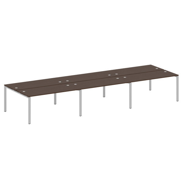 Рабочая станция на 6 раб. мест Metal System Style БП.СМ-6.4 4800x1475x750 (Венге Цаво/Серый металл)