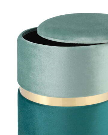 Пуф Кэрри с ящиком велюр бирюзовый (Пуф Кэрри бирюзовый)