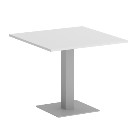 Стол квадратный VR.SP-5-90.2 900x900x750 (Белый Бриллиант/Серый Металл)
