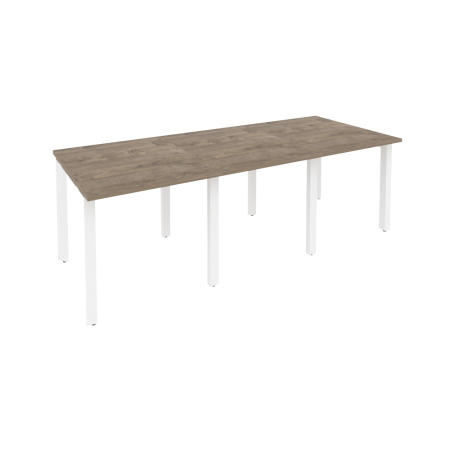 Стол переговорный Onix O.MP-PRG-3.0 2340x980x750 (Тиквуд Темный/Белый Металл)