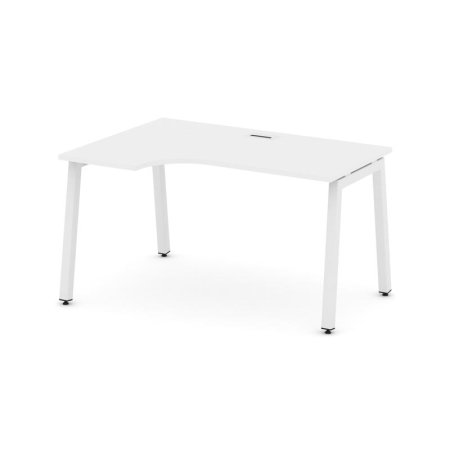 Стол рабочий эргономичный SN-5A.SPA-011(L) (1380х700/980х750) (Белый/Металл Белый)