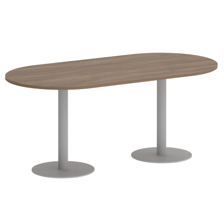 Стол овальный VR.SP-5-180.1 1800x900x750 (Дуб Аризона/Серый Металл)