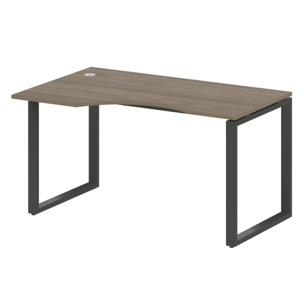 Стол криволинейный левый Metal System Style БО.СА-2 Л 1400x900x750 (Вяз/Антрацит металл)