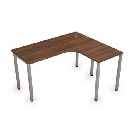 Стол письменный для персонала на металлокаркасе правый одиночная опора заказывается отдельно Стиль 2 (Шамони темныйСерый)