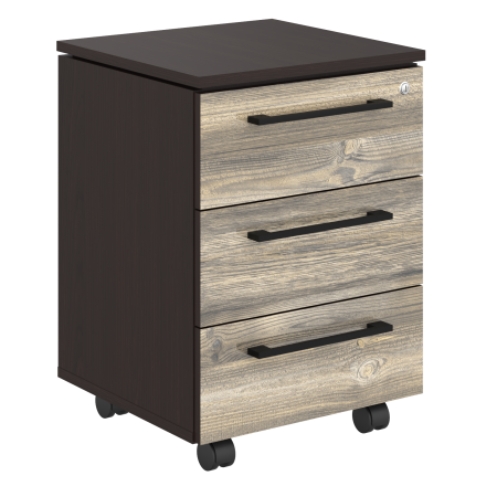 Тумба подкатная в кабинет руководителя серии Morris MMC-3D 465x450x652 (Дуб Базель/Венге Магия)