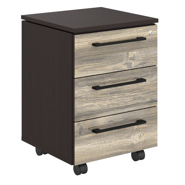 Тумба подкатная в кабинет руководителя серии Morris MMC-3D 465x450x652 (Дуб Базель/Венге Магия)