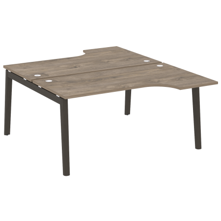 Рабочая станция на деревянных опорах Onix Wood OW.D.SA-1 1580x1995x750 (Тиквуд Темный/Дуб Темный)