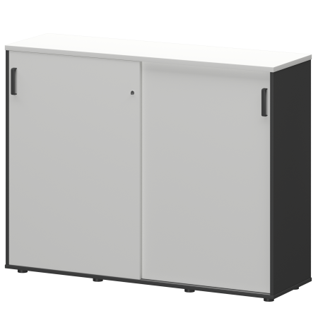 Тумба-купе Смарт СМТ-15.11К Тип2 1496x444x1175 (Графит/Белый)