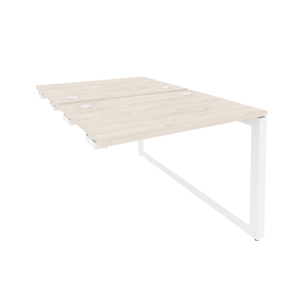 Стол-приставка двойной на О-образном м/к к опорным элем. Onix O.MO-D.SPR-1.7 980x1475x750 (Денвер Светлый/Белый Металл)