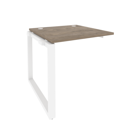 Наборный элемент рабочей станции на О-образном м/к Onix O.MO-1.NRS-0.8 780x800x750 (Тиквуд Темный/Белый Металл)