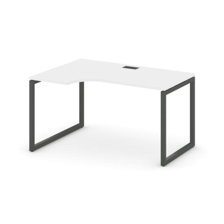 Стол рабочий эргономичный SN-4O.SPA-011(L) (1380х700/980х750) (Белый/Металл Антрацит)