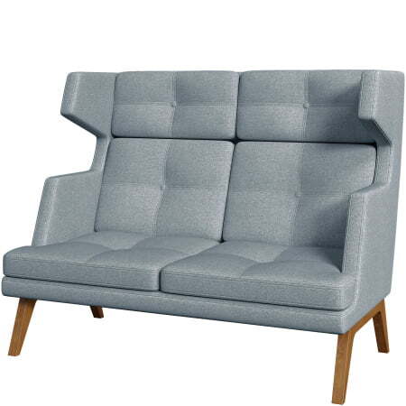 Диван офисный 2-х местный высокий Беверли (Диван 2-местный высокий kiton_06)