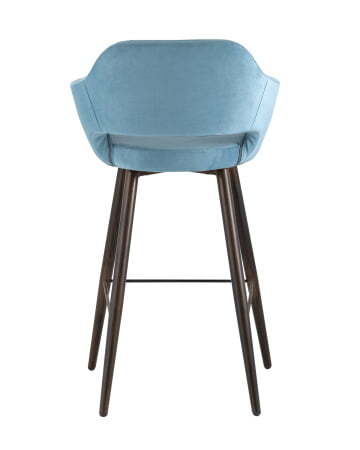 Стул барный Саймон велюр пыльно-голубой (Стул барный Саймон пыльно-голубой)