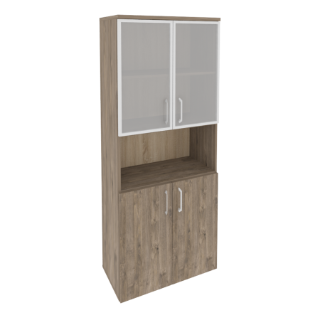 Шкаф высокий широкий Onix O.ST-1.4R 800x420x1977 (Тиквуд Темный)