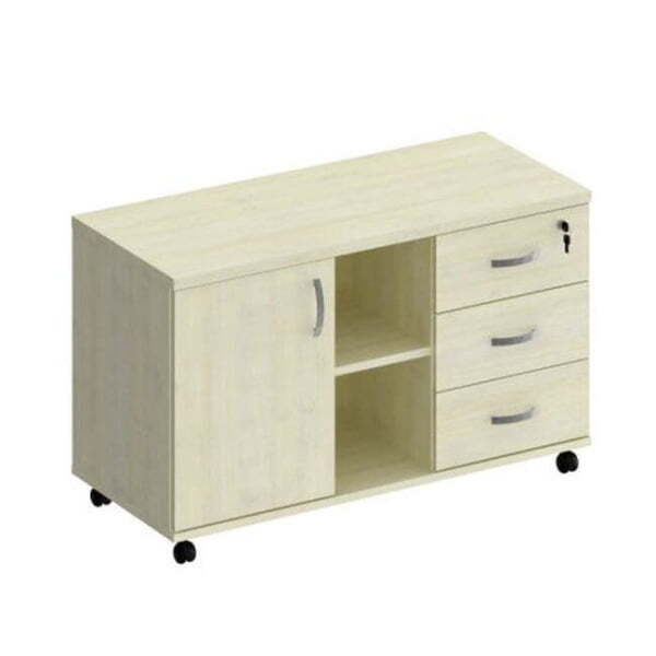 Тумба сервисная с ящиками Комфорт МП2 К 305 1050x440x600 (Дуб шамони светлый)