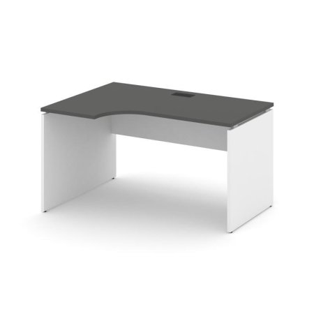 Стол рабочий эргономичный SN-D.SPA-002(L) (1580х600/980х750) (Антрацит/Белый)