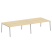 Рабочая станция на 4 рабочих места на А-образном м/к Metal System Style БА.СМ-4.5 3600x1475x750 (Дуб наварра/Серый металл)