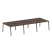 Рабочая станция на 6 рабочих места на А-образном м/к Metal System Style БА.СМ-6.2 3600x1475x750 (Дуб наварра/Серый металл)