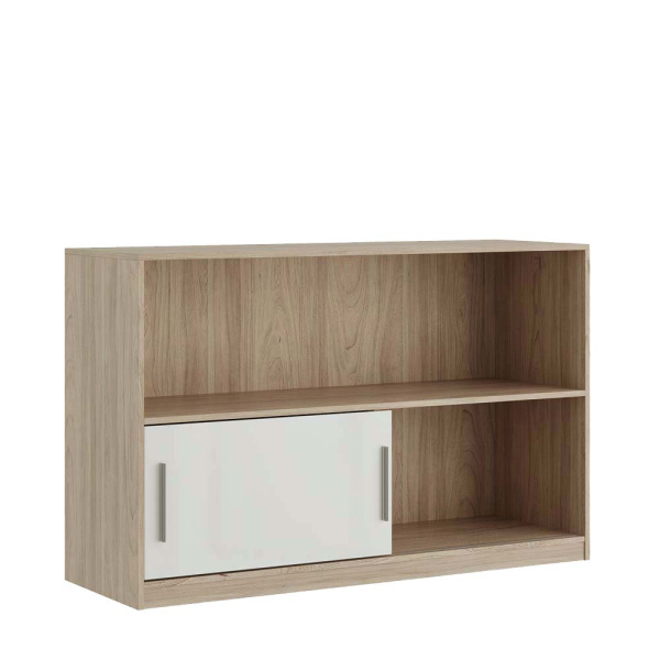 Стеллаж низкий, глянец AST33951621 (Вяз/белый)