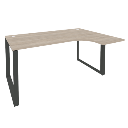 Стол эргономичный правый на О-образном м/к Onix O.MO-SA-4R 1580x1180x750 (Дуб Аттик/Черный металл)