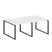Переговорный стол 2 столешницы Metal System Style БО.ПРГ-2.1 2000x1235x750 (Дуб Наварра/Серый металл)