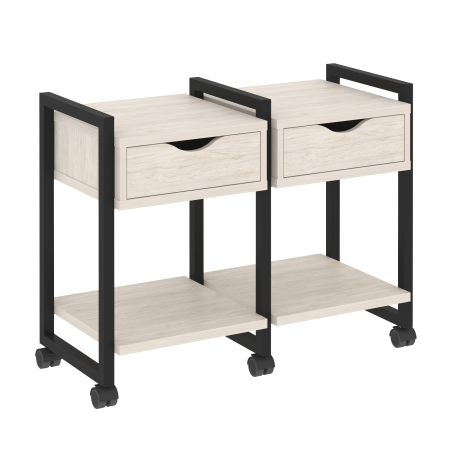 Тумба на колесных опорах наборная VR.L-TN-1.K 970x460x767 (Денвер Светлый/Черный металл)