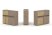Тумба двойная + низкая надставка ES.NB.2N-22 (1500х410х1135) (Латте/Тиквуд Светлый)