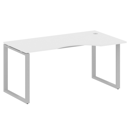 Стол криволинейный левый Metal System Style БО.СА-1 Пр 1600x900x750 (Белый/Серый металл)