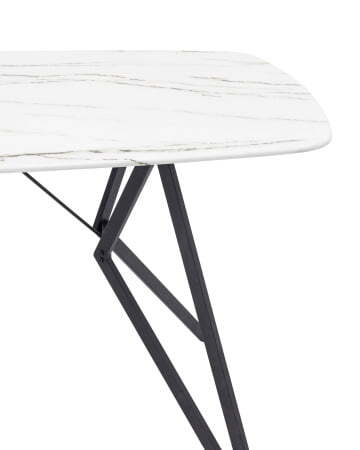 Стол обеденный Денвер 140*90 белый стеклянный (Стол обеденный Денвер белый)