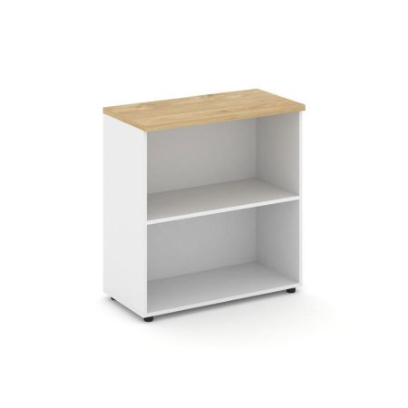 Стеллаж низкий широкий SN.STS.E-300 (796х400х833) (Белый/Тиквуд Светлый)