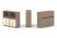 Тумба двойная + низкая надставка ES.NB.2N-5 (1500х410х1135) (Латте/Тиквуд Светлый)