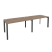Рабочая станция на П-образном м/к Onix O.MP-RS-2.3.8 2760x800x750 (Тиквуд Темный/Белый Металл)