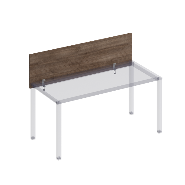 Экран настольный фронтальный с кронштейнами для стола 160 на металлокаркасе КФ Комфорт КФ К.843 1600 (Дуб шамони темный)