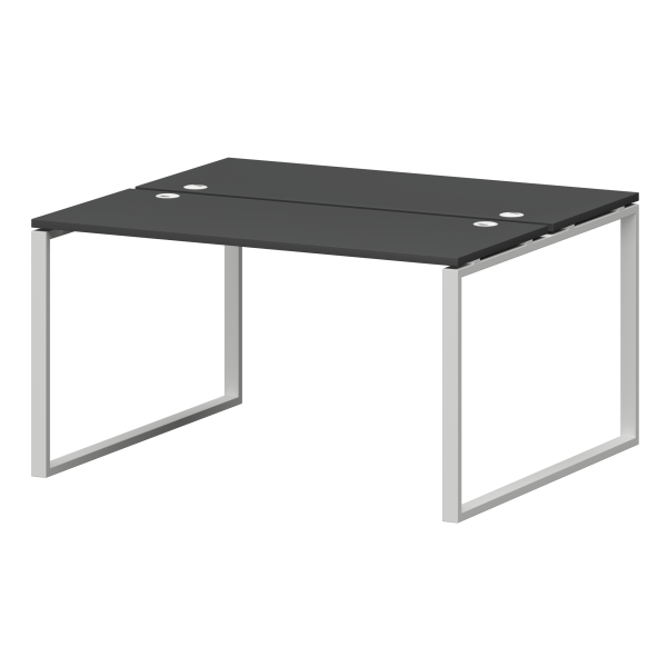 Бенч двойной на металлокаркасе Смарт СМС2-О-12К.120.Пр25 1200x1236x750 (Графит/Белый)